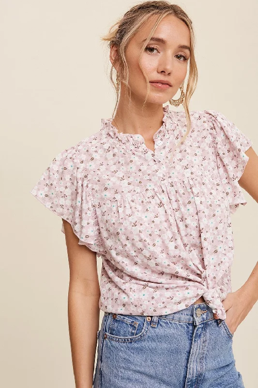 Sophia Ditsy Floral Blouse Practical Women's Quick - dry
