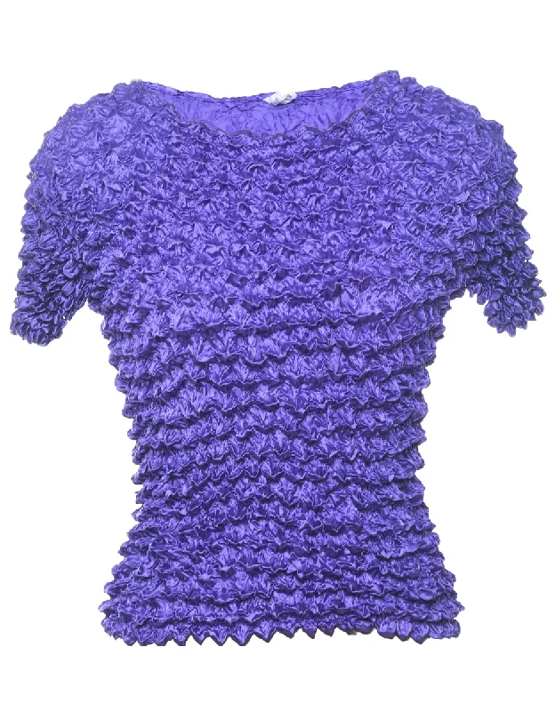 Crinkle Purple Top - S Sharp Women's Italian