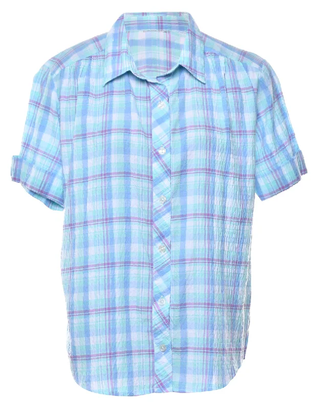Checked Roll-up Tab Sleeves Shirt - XL Rugged Women's Outdoor 