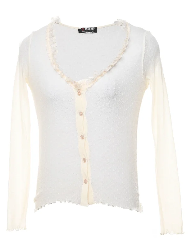 Pale Yellow Blouse - XS Sleek Women's 