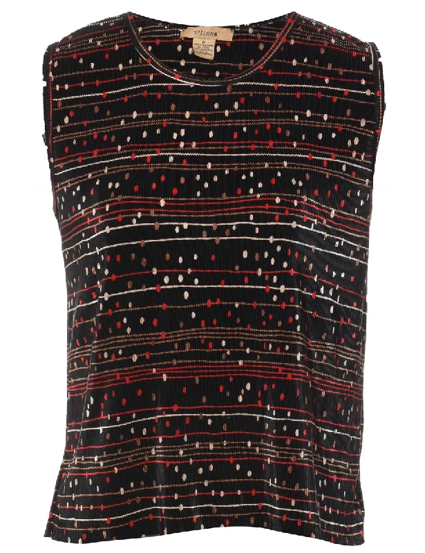 Sleeveless Printed Top - M Modern Women's 
