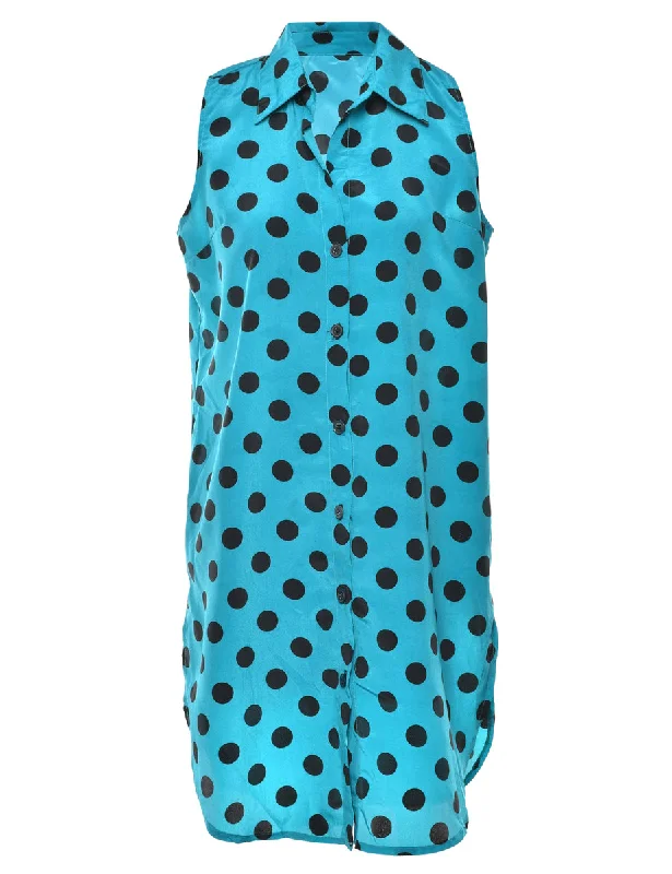 Polka Dots Extra Long Shirt - M Artistic Women's Avant - 