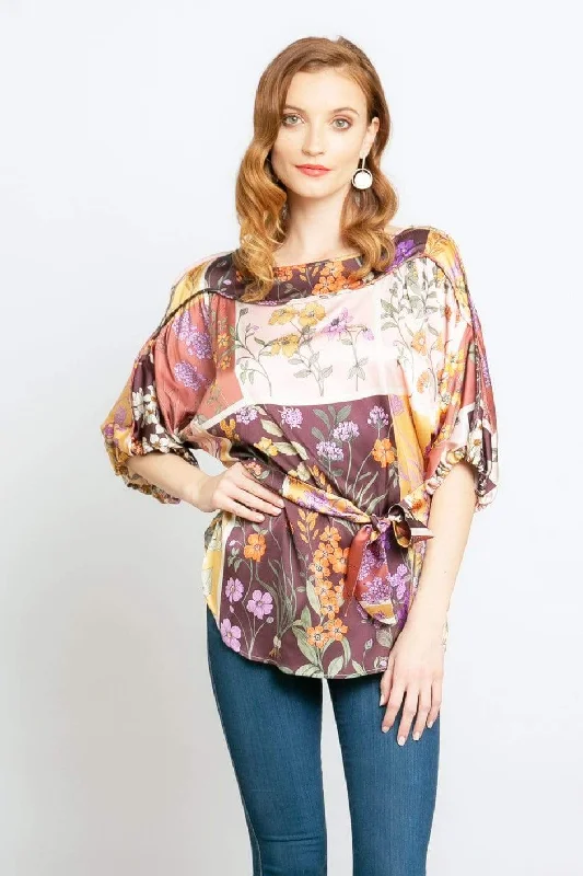 Magda Blouse - Botanical Bloom Edgy Women's Punk
