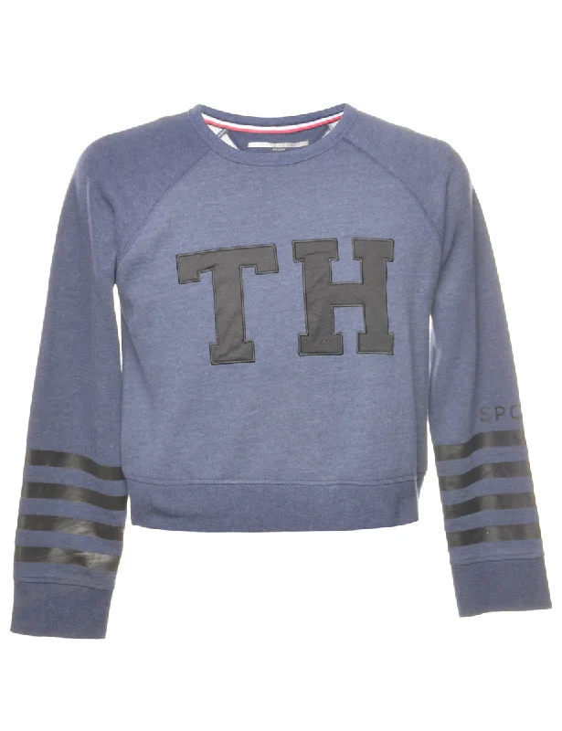 Tommy Hilfiger Cropped T H Printed Sweatshirt - S Cool Women's Distressed