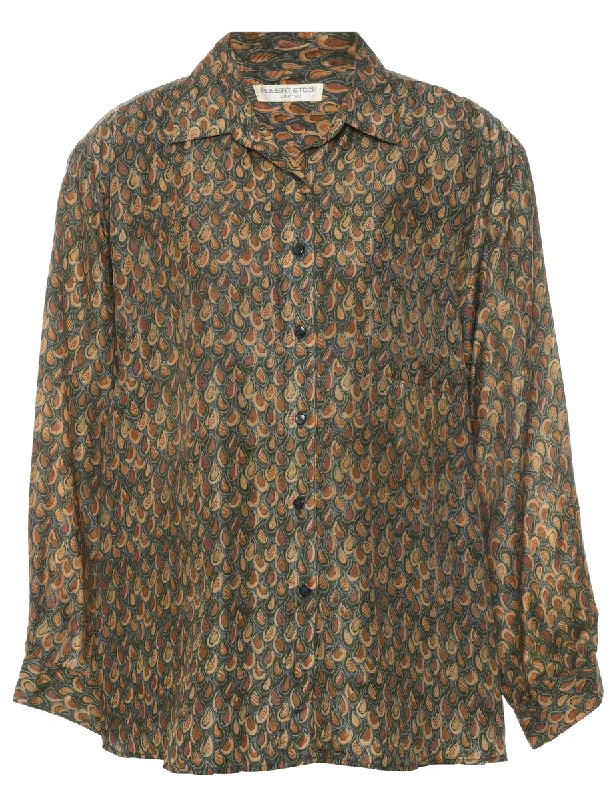 Multi-colour Silk Blouse - L Modern Women's 