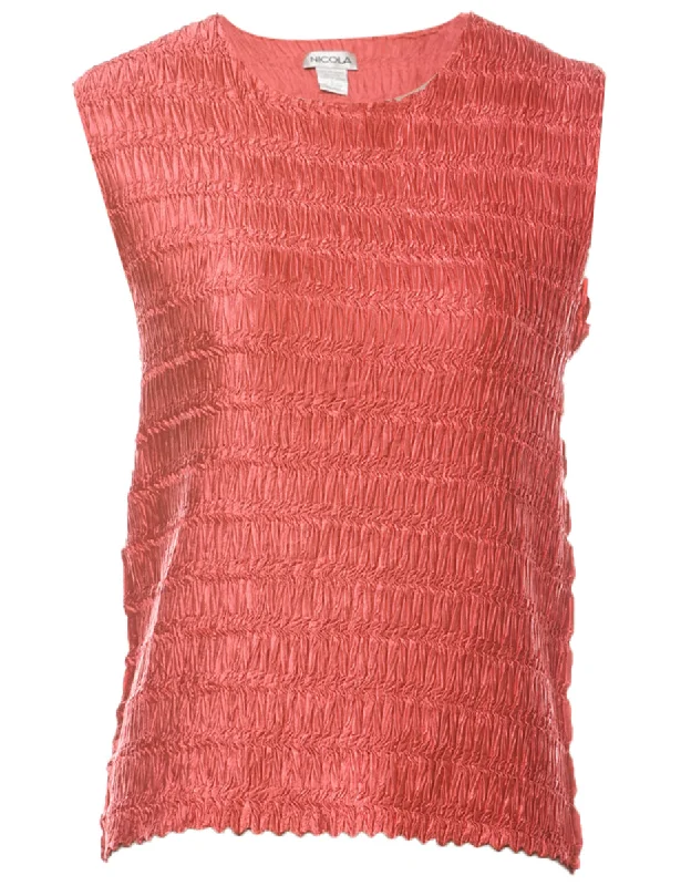 Nicola Smocked Evening Top - L Refined Women's Velvet