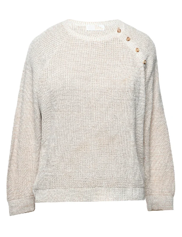 Fine Knit Jumper - L Confident Women's Power