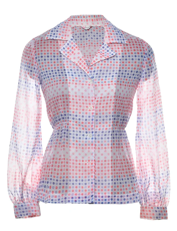 Polka Dots Sheer Shirt - S performance