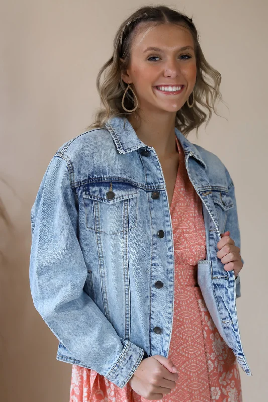 Boyfriend Denim Jacket Artistic Women's Hand - painted