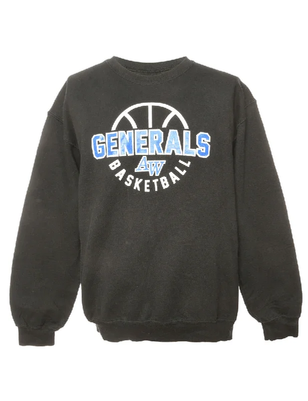 Black Generals Gildan Sports Sweatshirt - M Athletic Women's High - 