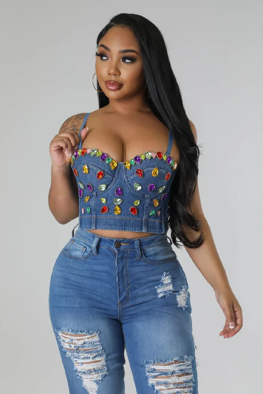 His Fave Jewell Top Artistic Women's Hand - painted