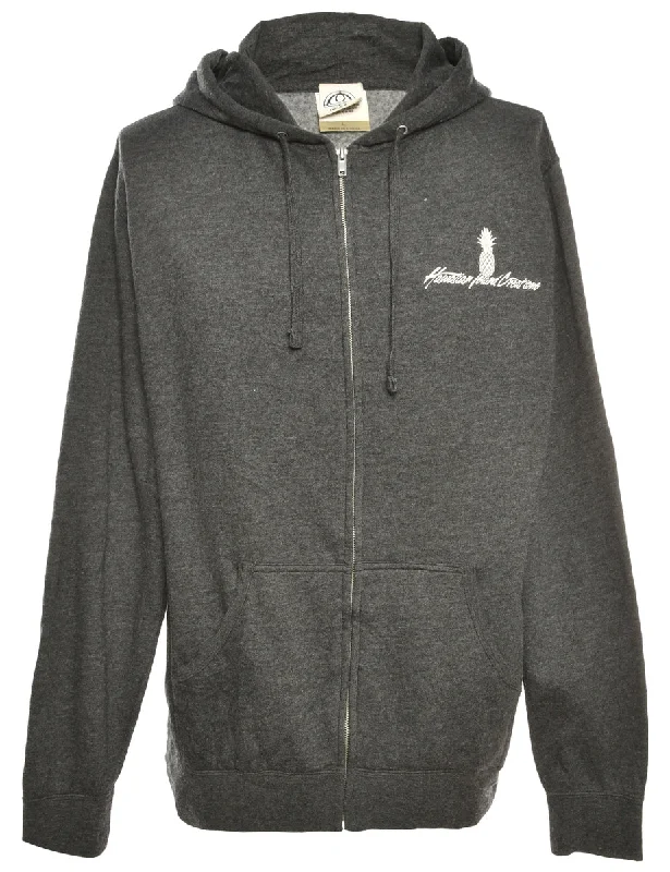 Black Printed Hoodie - L Elegant Women's 
