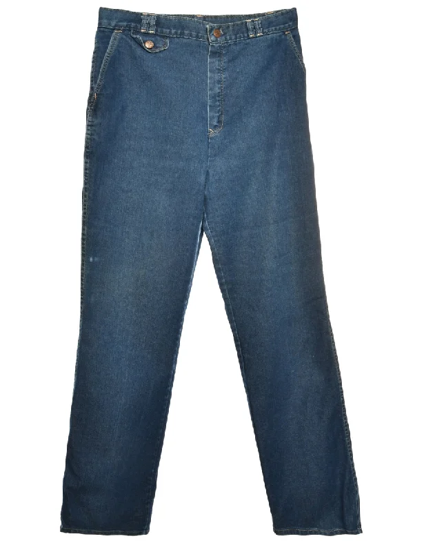 Zip Front Straight Fit Jeans - W30 L34 Earthy Women's Hemp - based