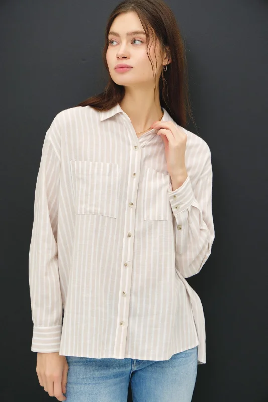 Out West Button Down Top Tough Women's Military - inspired