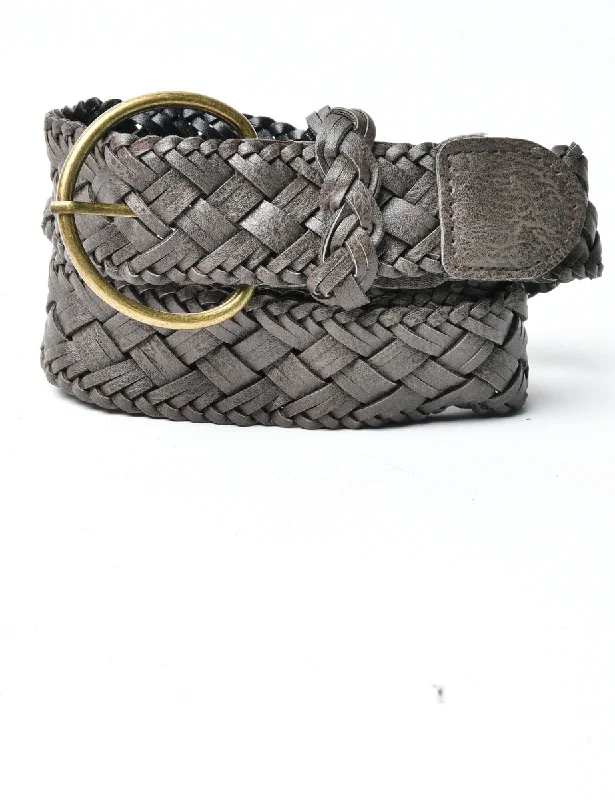 Leather Woven Belt - L Bohemian Women's Free