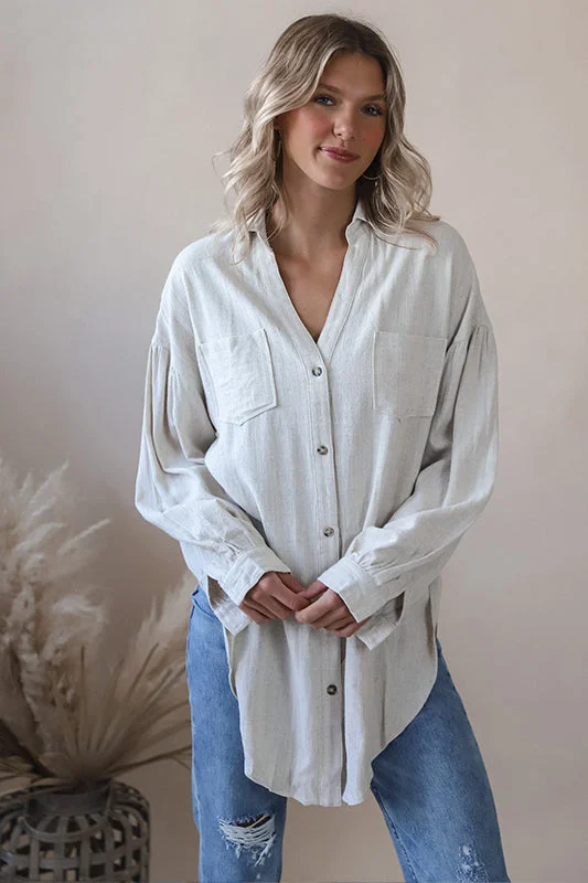 Lily Linen Button-down Sharp Women's Italian