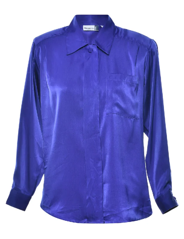 Petites Blue Blouse - S Contemporary 