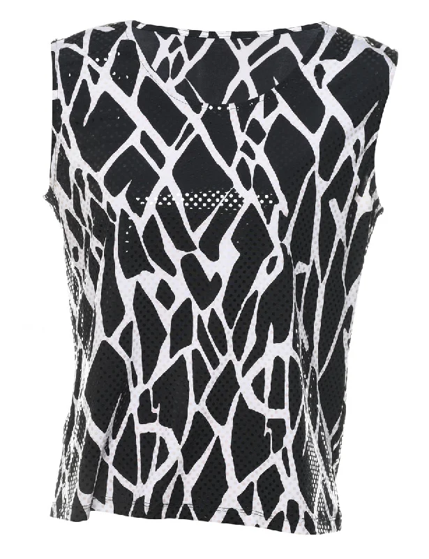 Patterned Evening Top - M Country