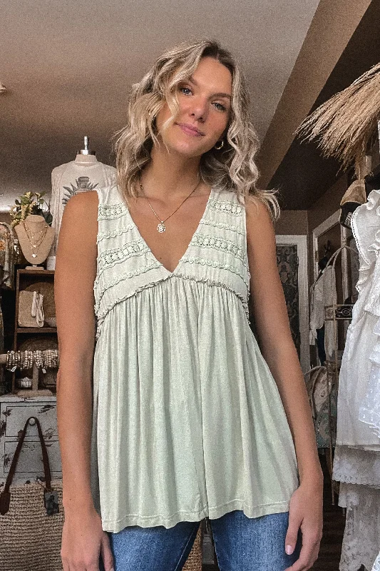 Pistachio See You Later Tank Classic Women's Tweed