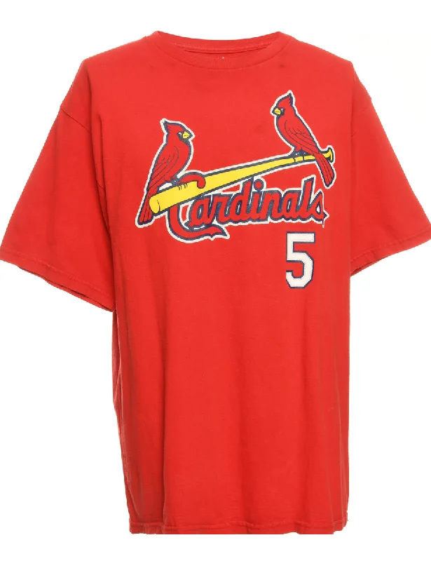 Cardinals Red Majestic Sports T-shirt - M Sophisticated Women's 