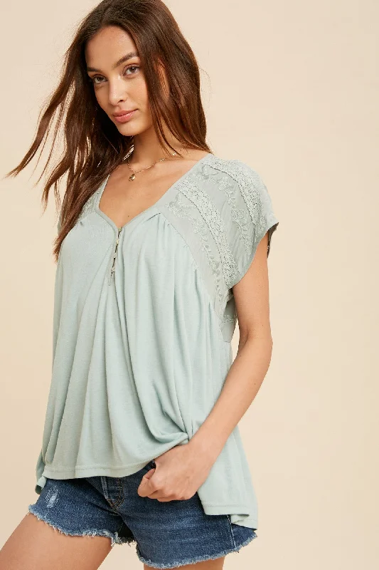 Caleb Seafoam Blouse Athletic Women's High - 