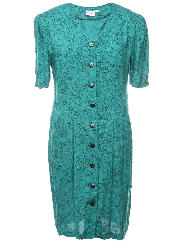 Floral Pattern Dress - M Sophisticated Women's 