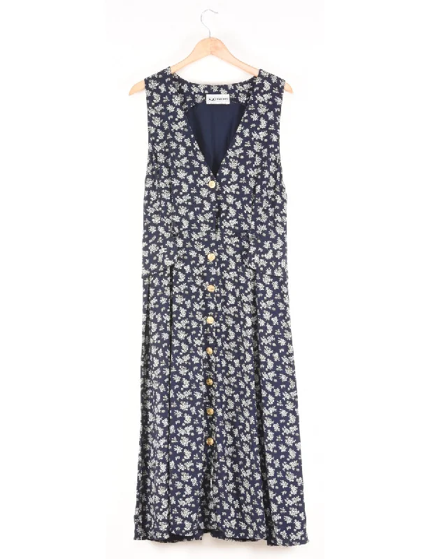 Floral Maxi Dress - L Vintage Women's 1970S 