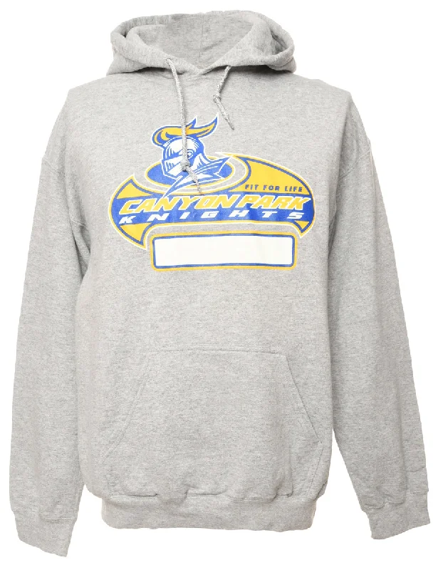Grey Canyon Park Printed Hoodie - M Modern Women's 