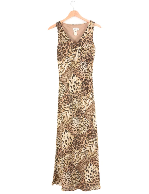 Leopard Print Maxi Dress - S Streetwear Style for 