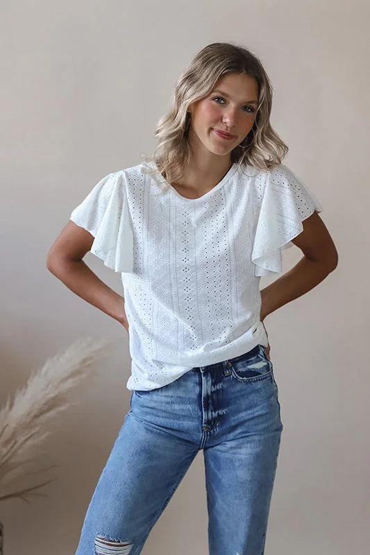 Bridget White Blouse Minimalist Women's Casual