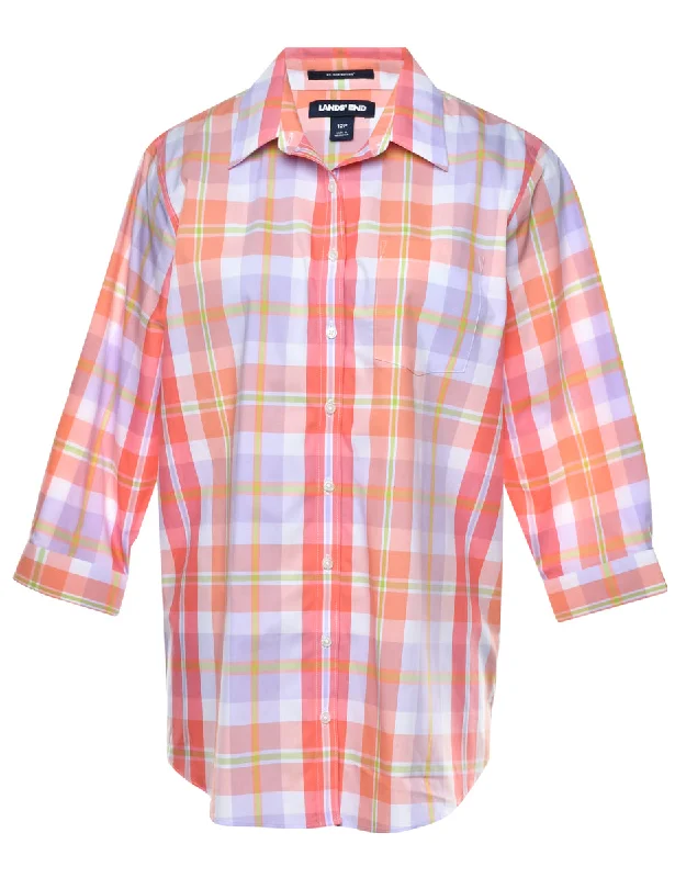 Checked Shirt - L Classic Women's Pin - striped