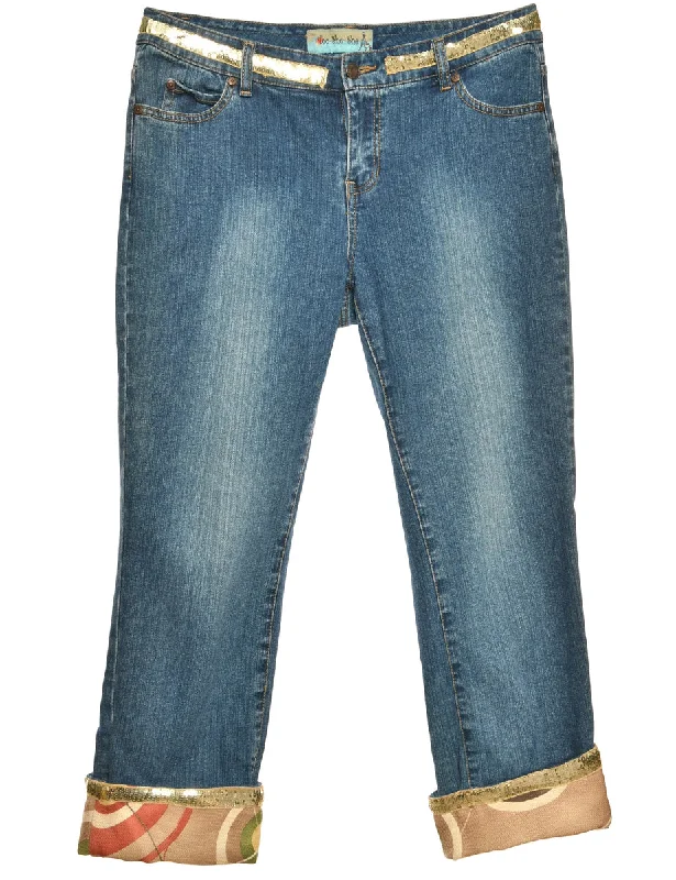 Cropped Straight Fit Jeans - W32 L27 Refined Women's Classic 