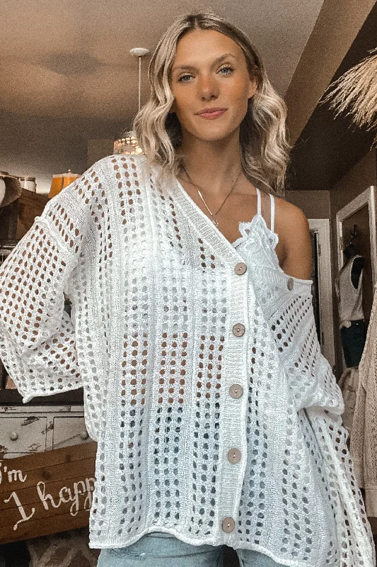 Maggie Open Knit Cardigan Cool Women's Distressed