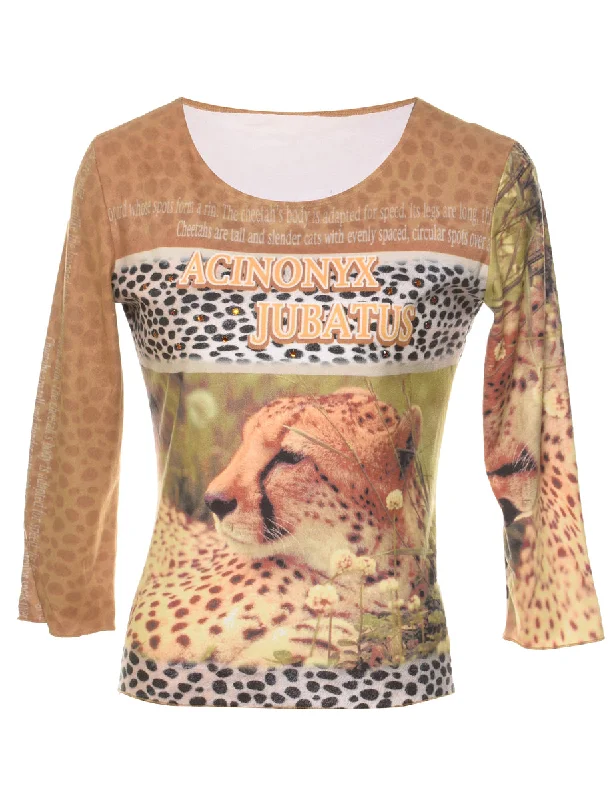 Animal Printed Top - M Artistic Women's Avant - 