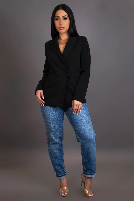 Stunnin' On Yall Blazer - Black Athletic Women's 