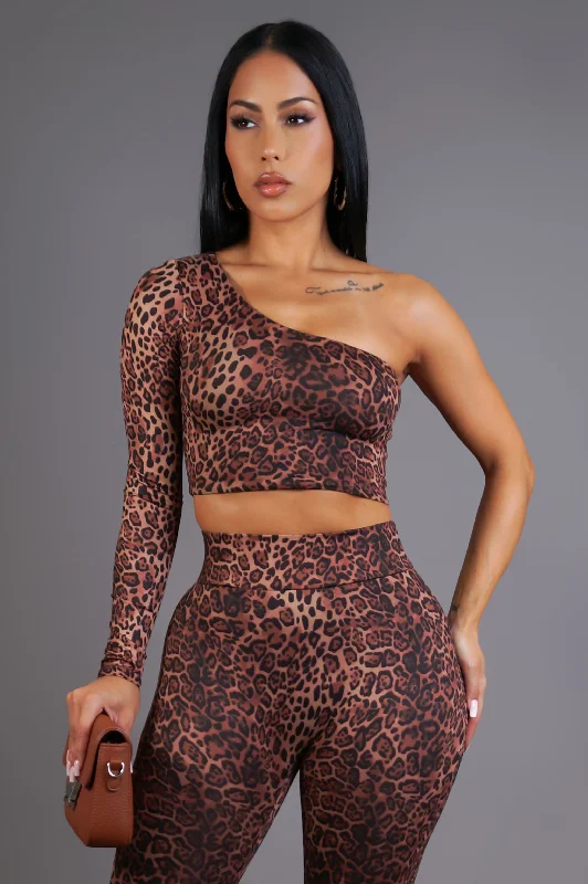 Got Me Like That Crop Top - Leopard Sustainable Organic