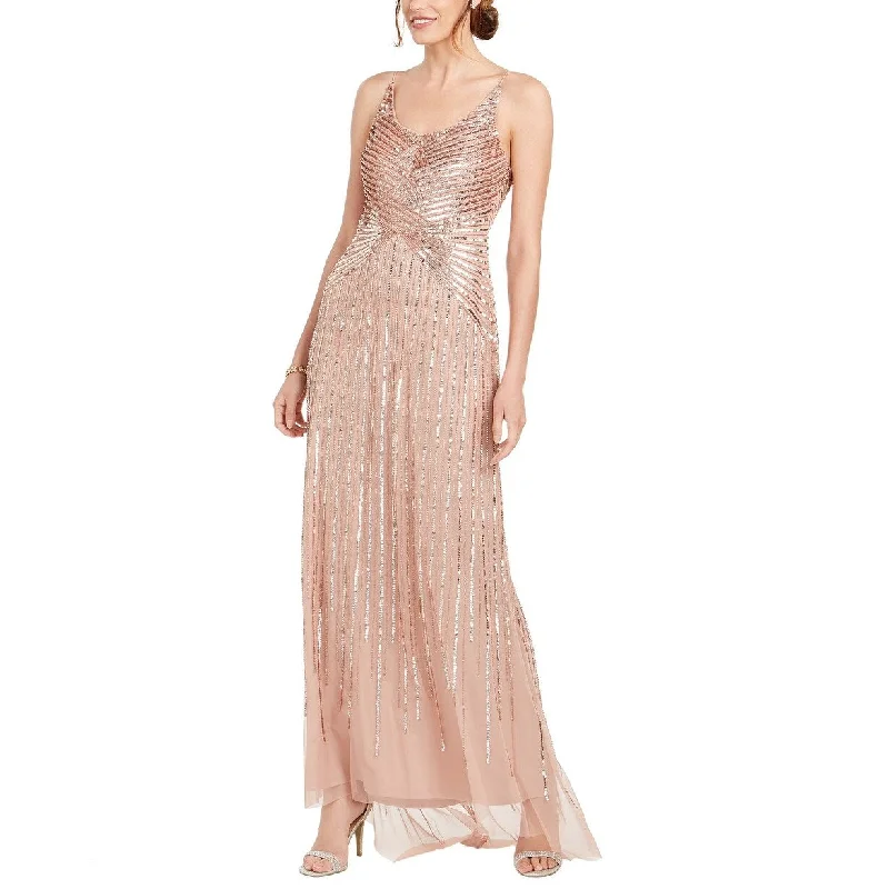 Adrianna Papell Women's Beaded & Sequined Gown Pink Size 8 Athletic Women's High - 