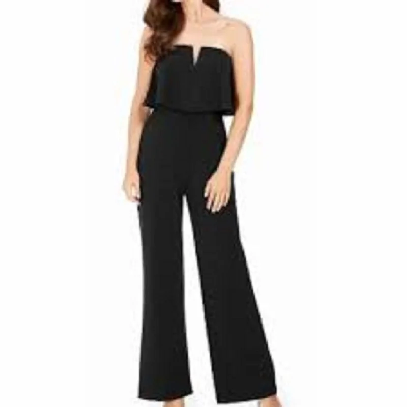 Adrianna Papell Women's Popover Jumpsuit Black Size 8 Monochromatic All - in - one