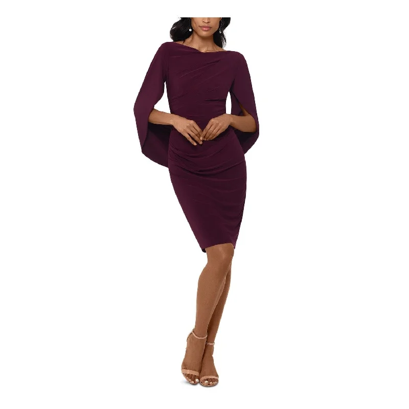 Betsy & Adam Women's Velvet Drape-Back Dress Wine Size 10 Adventure