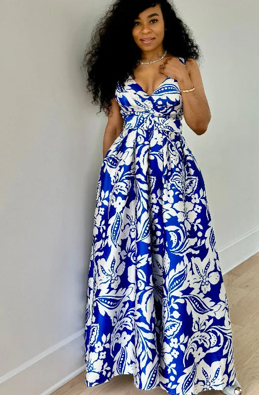 Blue Hawaiian dress Practical Women's Quick - dry