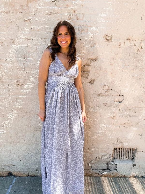 Cannes Printed Maxi Dress Classic Women's Pin - striped