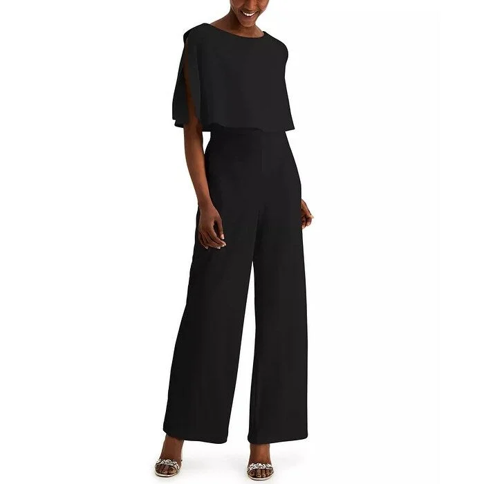 Connected Women's Overlay Jumpsuit Black Size 14 Sleek Women's 