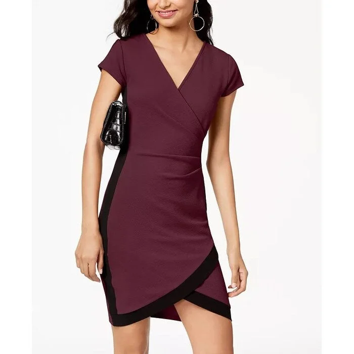 Crave Fame Almost Famous Juniors' Wrap Bodycon New Purple Size S - Small Australian Beach