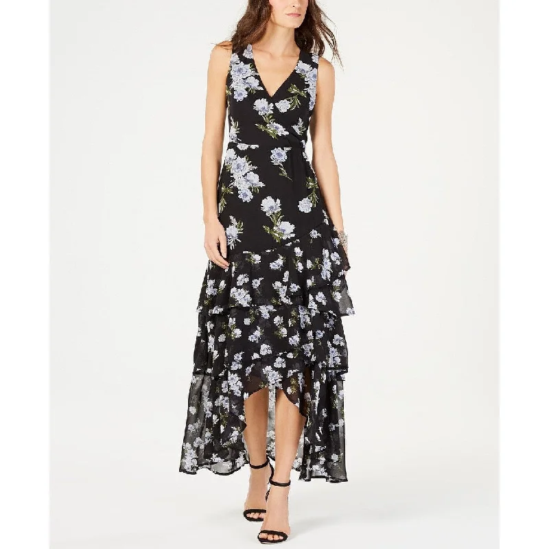 INC international Concepts Women's Petite Tiered-Hem Maxi Dress Black Size 2 Cool Women's Skate