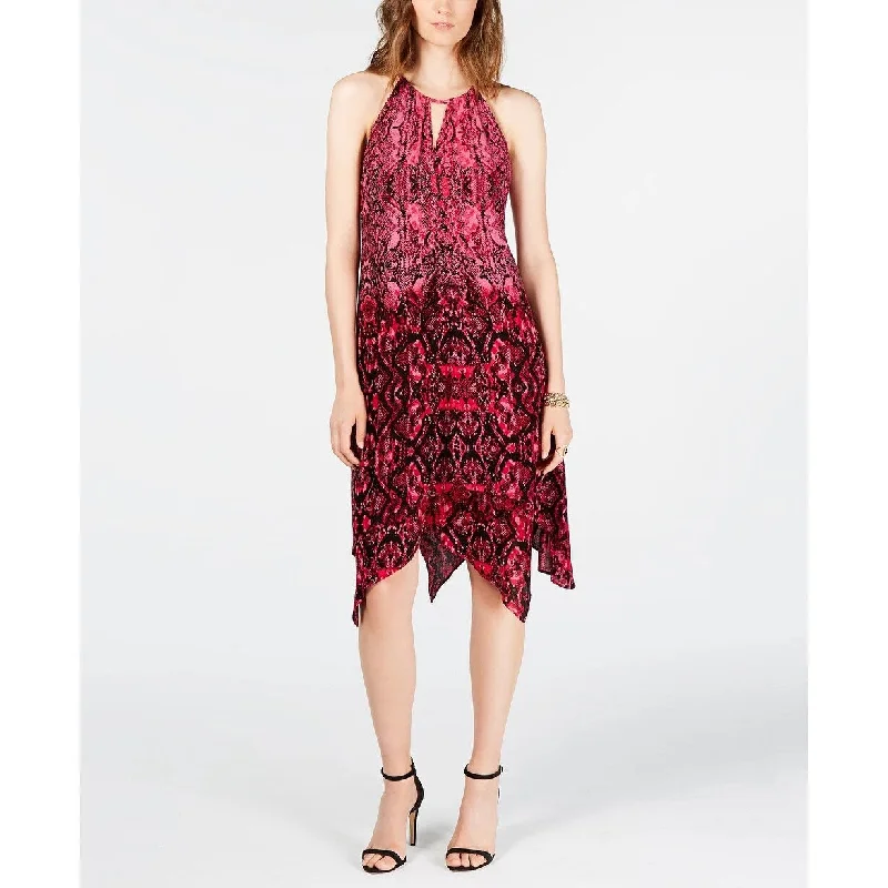 INC International Concepts Women's Python-Print Dress Gold Size Small Minimalist Women's Casual