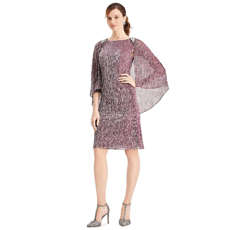 LSNY Fashions Women's Flutter-Sleeve Dress Pink Size 6 Dynamic Women's High - energy
