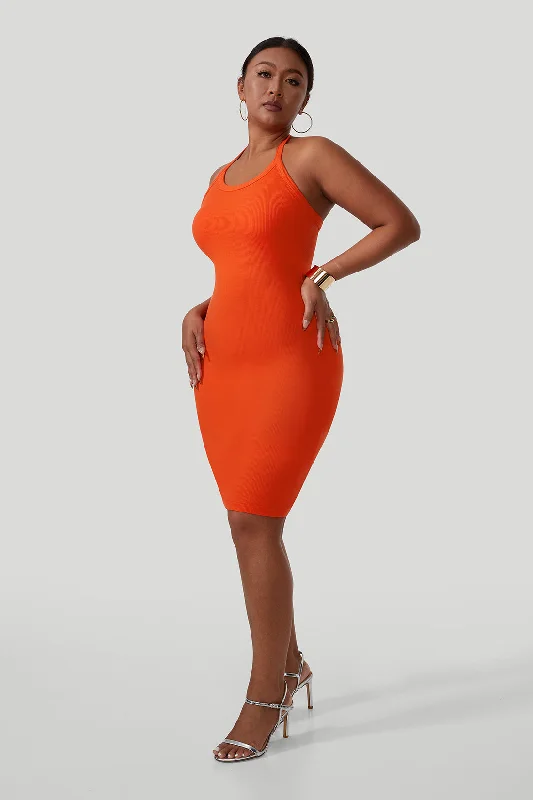 Backless Draped Neck Straps Mini Dress With Built-in Shapewear Casual Women's Japanese 