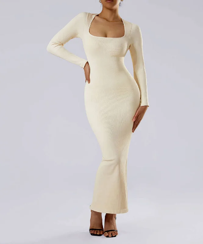 Long Sleeve Queen Anne Neckline Dress Rugged Women's Outdoor 
