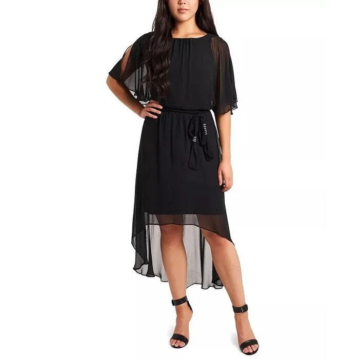MSK Women's Blouson High Low Fit & Flare Dress Black Size Medium purpose