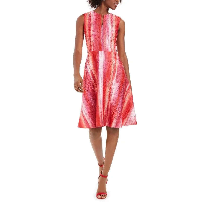 N Natori Women's Printed A Line Dress Bright Pink Size 6 Youthful Women's Anime - inspired
